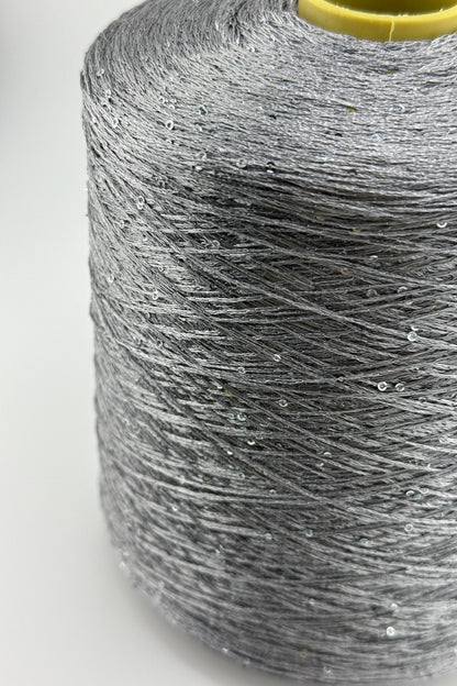 Paillettes Micro Yarn. Silver Grey | ColourPopCrafts