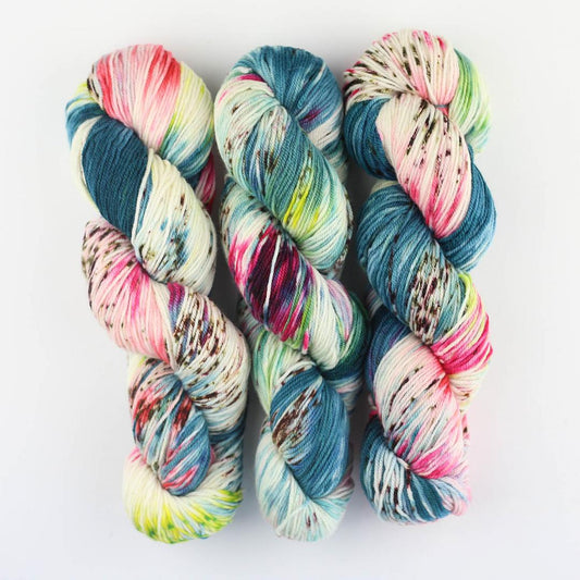 Cowgirl Blues Proper Sock. Hand Dyed Sock Yarn | ColourPopCrafts