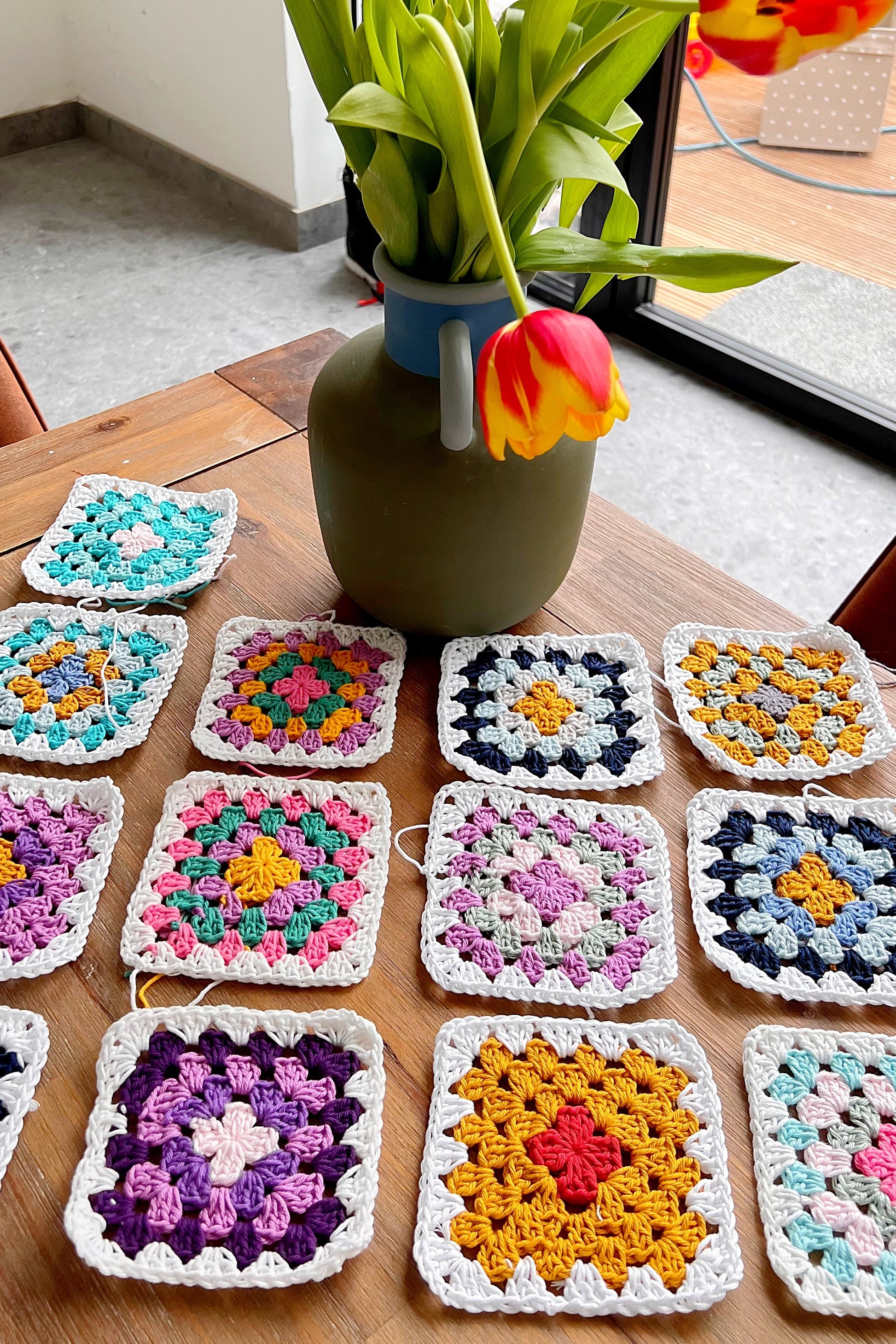 Scheepjes Catona 100% Mercerised Cotton Yarn Granny Squares | ColourPopVCrafts