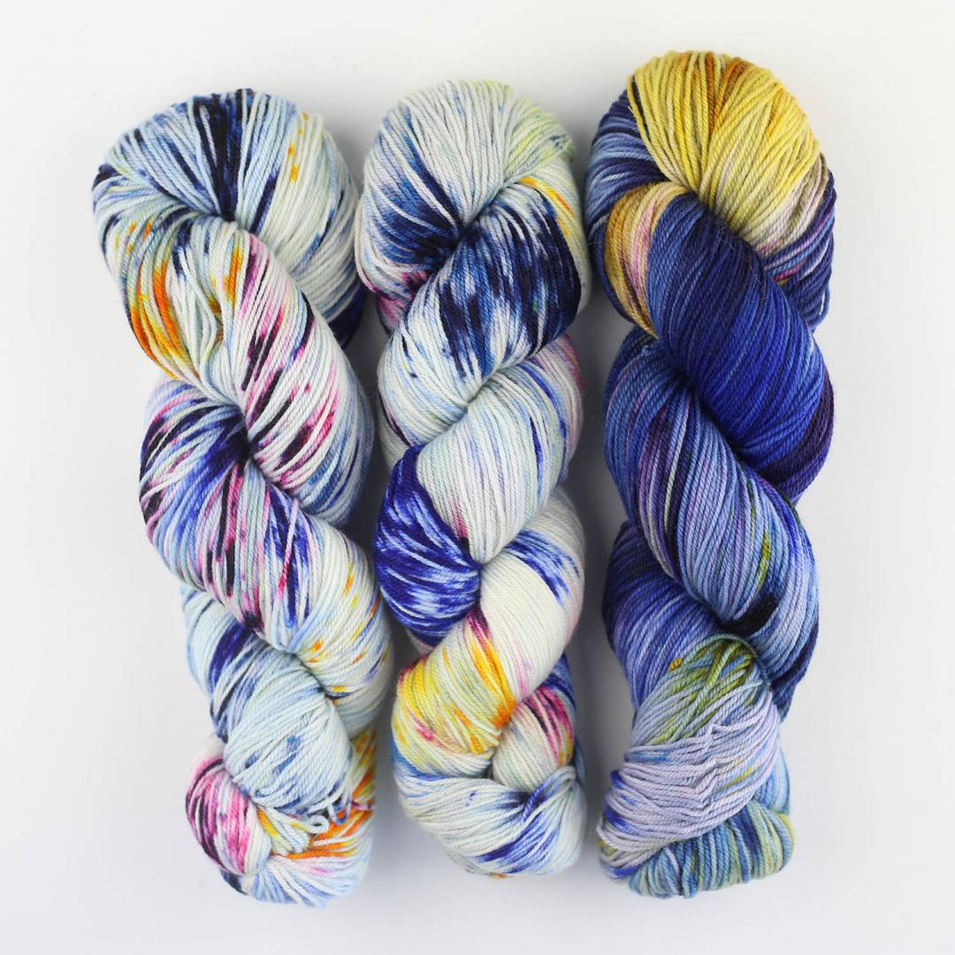 Cowgirl Blues Proper Sock. Hand Dyed Sock Yarn | ColourPopCrafts