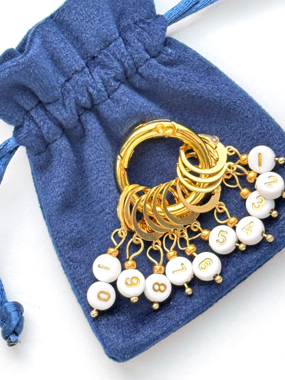 Stitch Markers for Knitting & Crochet – Row Counter Set 1 to 10 ColorPopCrafts