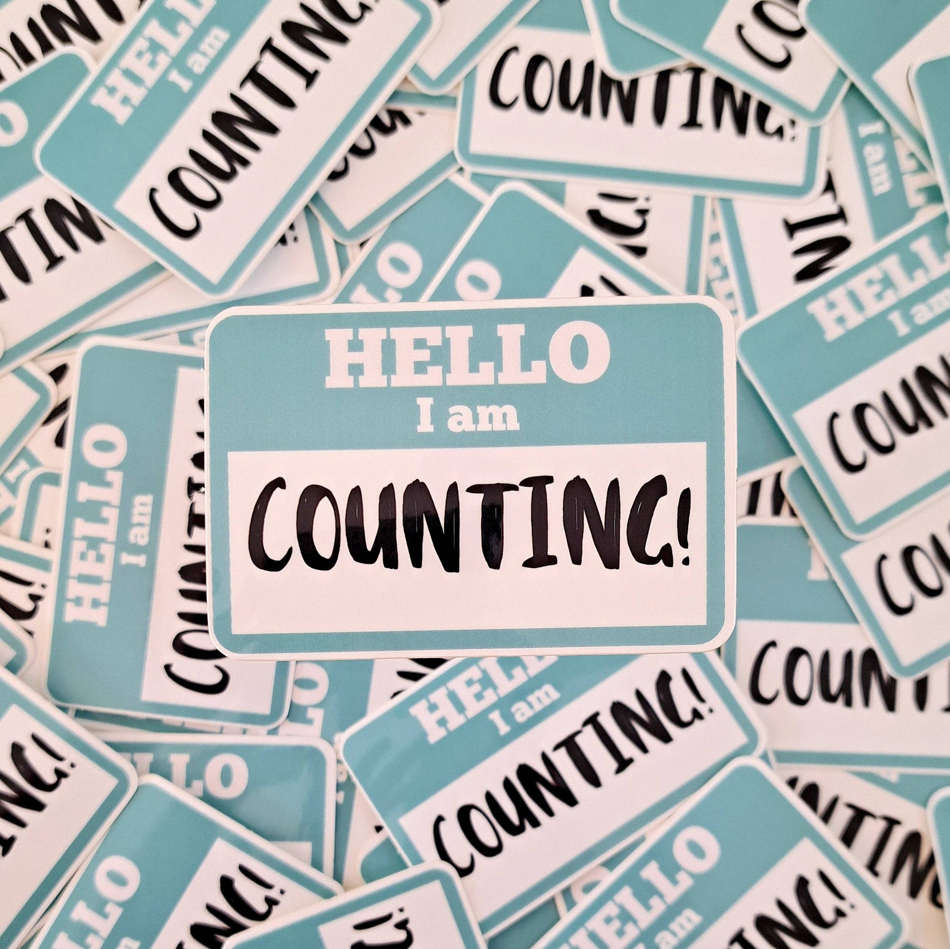 Hello I Am Counting Knitting Sticker – Funny Crafter Sticker | ColourPopCrafts