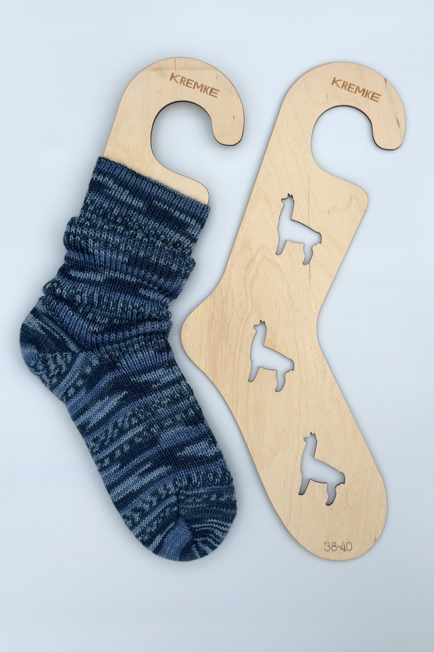 Kremke Wooden Sock Blockers | Alpaca Design | ColourPopCrafts