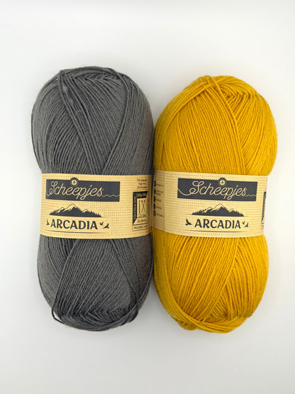 Legally Blonde Socks Kit. Scheepjes Arcadia Yarn + Free Digital Pattern