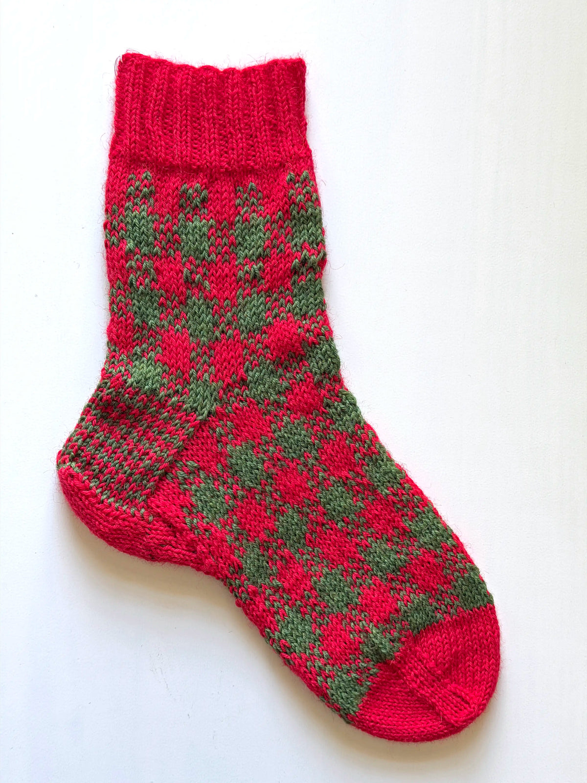Legally Blonde Socks. A Gingham Colourwork Knitting Pattern