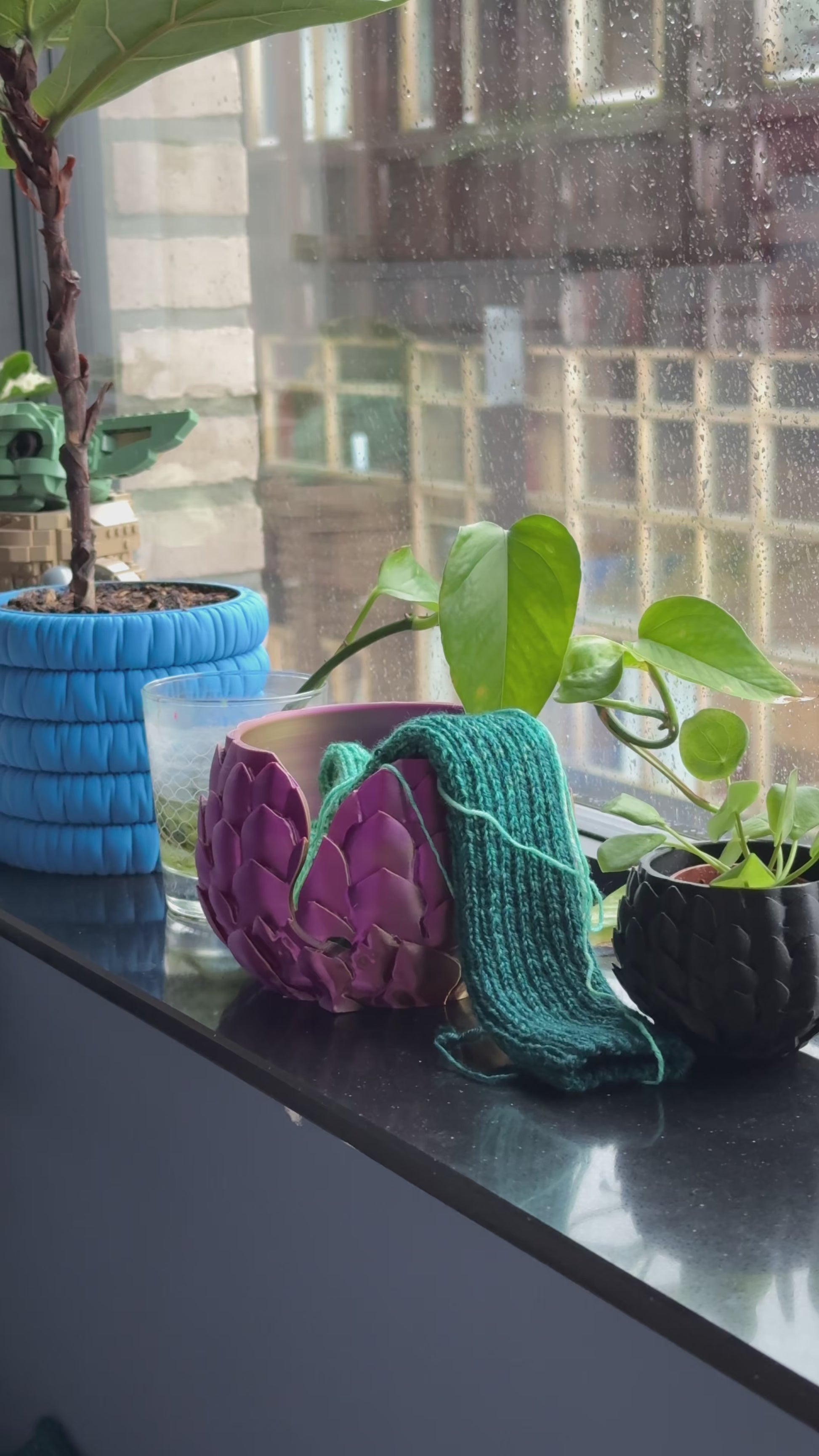 Dragon Scale Yarn Bowl ColorPopCrafts