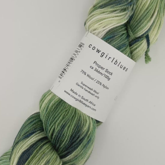 Cowgirl Blues Proper Sock. Hand Dyed Sock Yarn | ColourPopCrafts