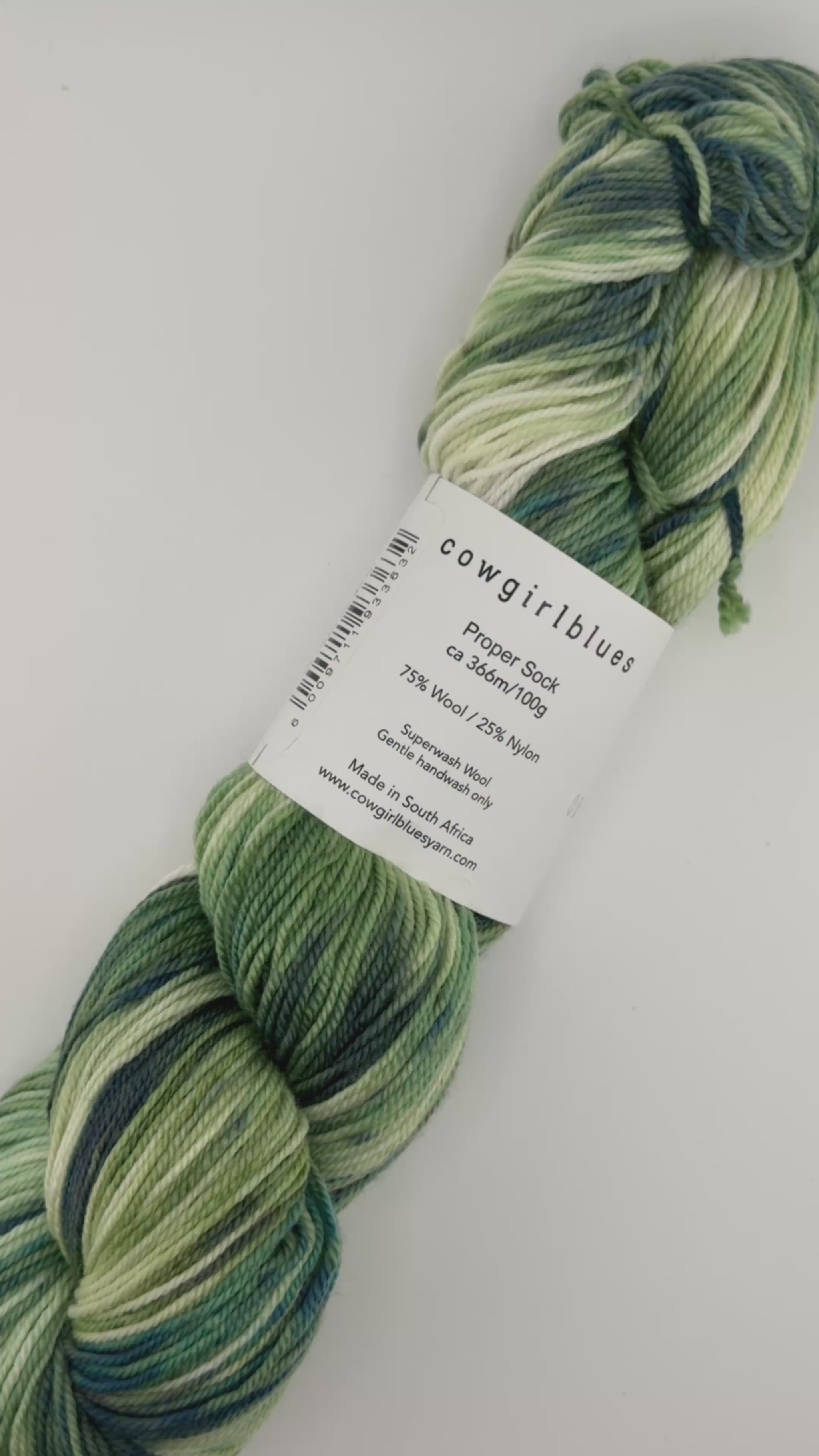 Cowgirl Blues Proper Sock. Hand Dyed Sock Yarn | ColourPopCrafts