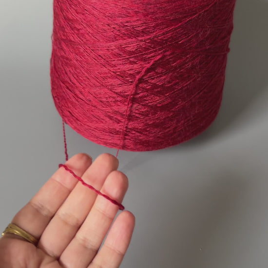 Zegna Baruffa Fiammato. 100% Virgin Wool. Red