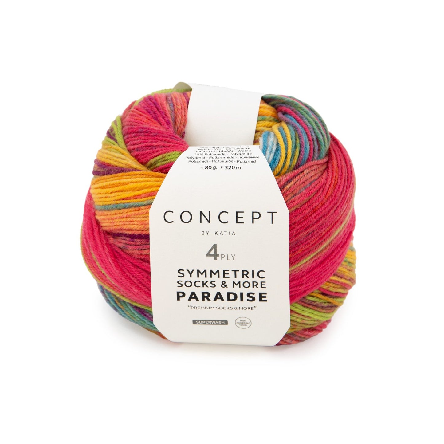 Katia Symmetric Socks & More Paradise | Self-Striping Sock Yarn for Matching Socks